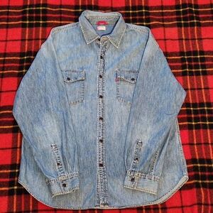 Levi's Red Tab Denim Jean Shirt XXL Vintage
